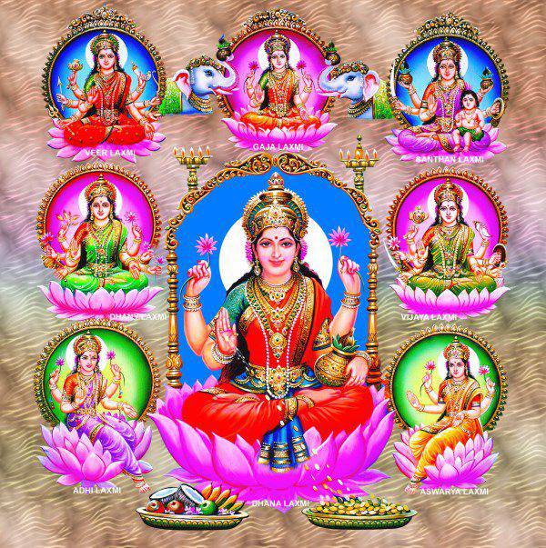 8 Forms of Godess Lakshmi - Hindu Godesses and Deities