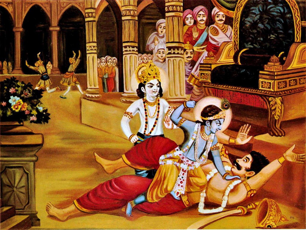 Krishna Killing Kamsa - Lord Krishna