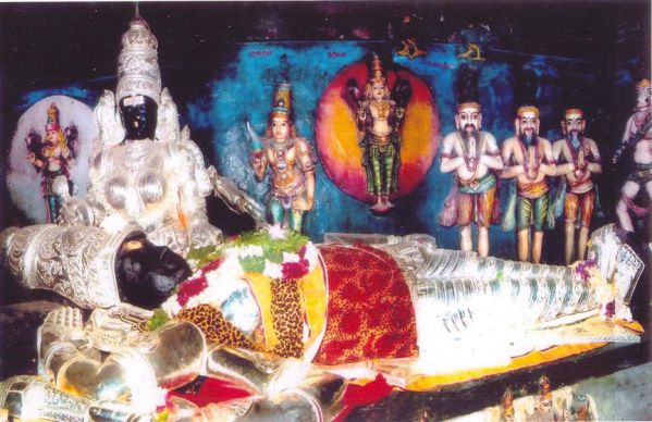 Rare Collection Brass Idol Lord Vishnu Trimurti With Shiva & Brahma:  Anantashayi,AnandShayan Sleeping Vishnu-Lakshmi