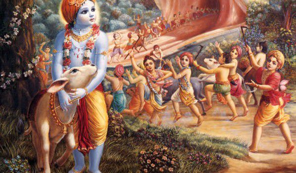 Krishna kills Snake Demon Aghasura - Fascinating Stories of Lord Krishna