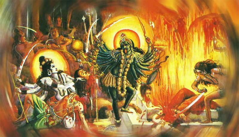 Shiva and Kali - Why is Kali standing on Shiva?