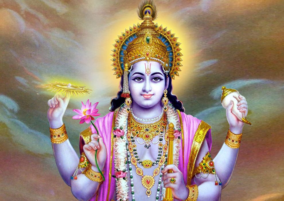 Why is Lord Vishnu Blue in Color?
